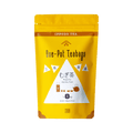 Front of bright sunny yellow packaging bag for Ippodo Tea Co. Mugicha Japanese barley tea one-pot teabags