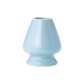 Light pastel turquoise blue Ippodo Tea ceramic stand for drying storing and shaping bamboo Chasen matcha whisk